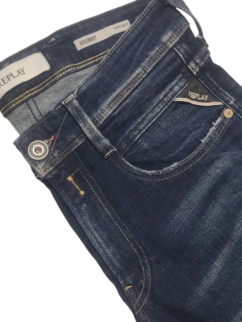 Replay Bronny Super Slim Fit Jeans Women's 29x30 Dark Wash NWT